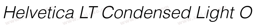 Helvetica LT Condensed Light Oblique字体转换